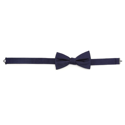 Navy Silk Bow Tie by Cufflinks.com