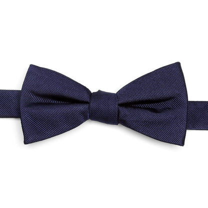 Navy Silk Bow Tie by Cufflinks.com