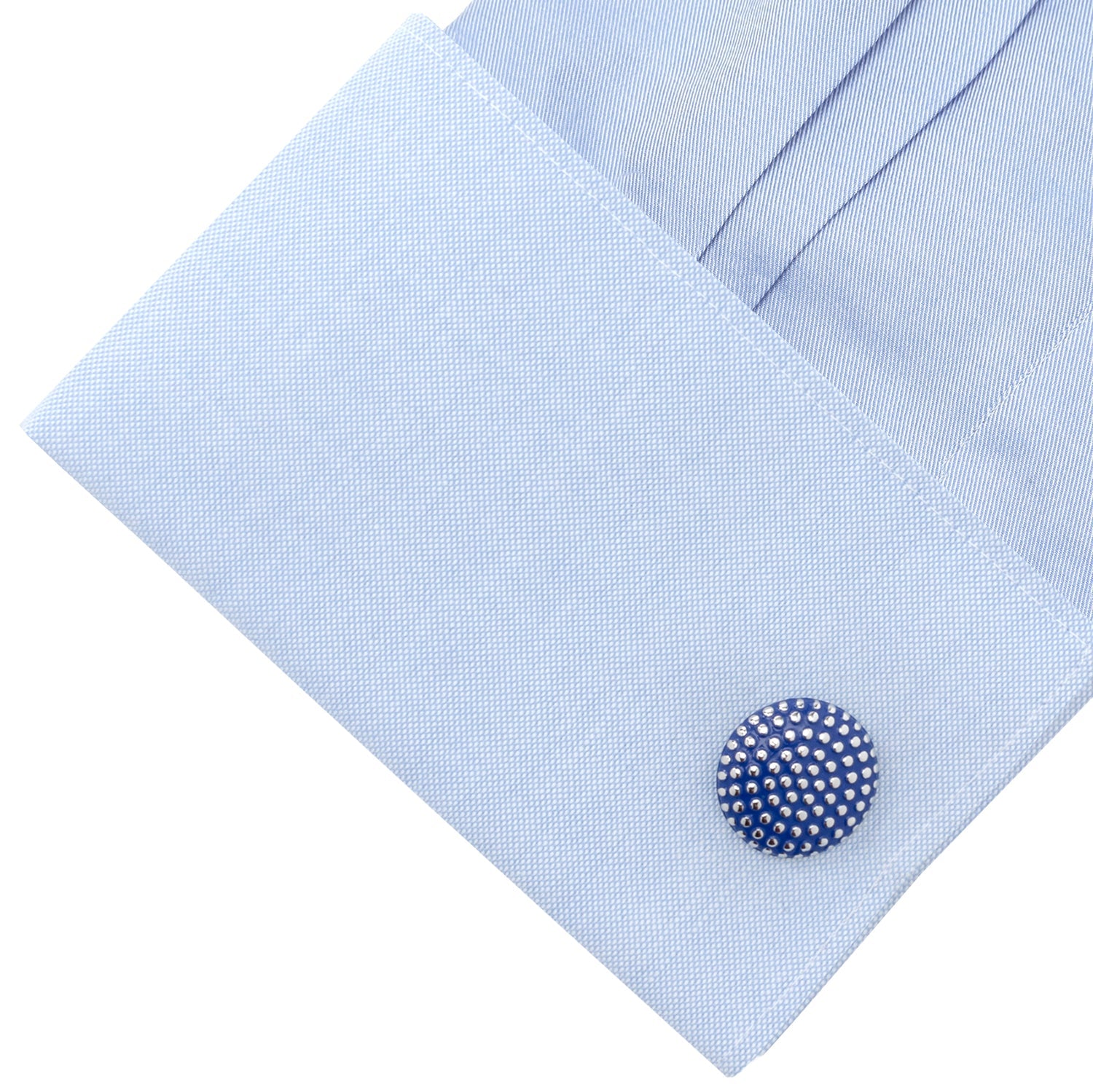 Navy Circle Dot Texture Cufflinks by Cufflinks.com