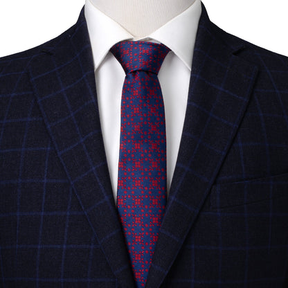 Navy/Red Patterned Men&