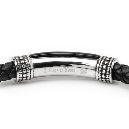 Onyx I Love You Bracelet by Cufflinks.com