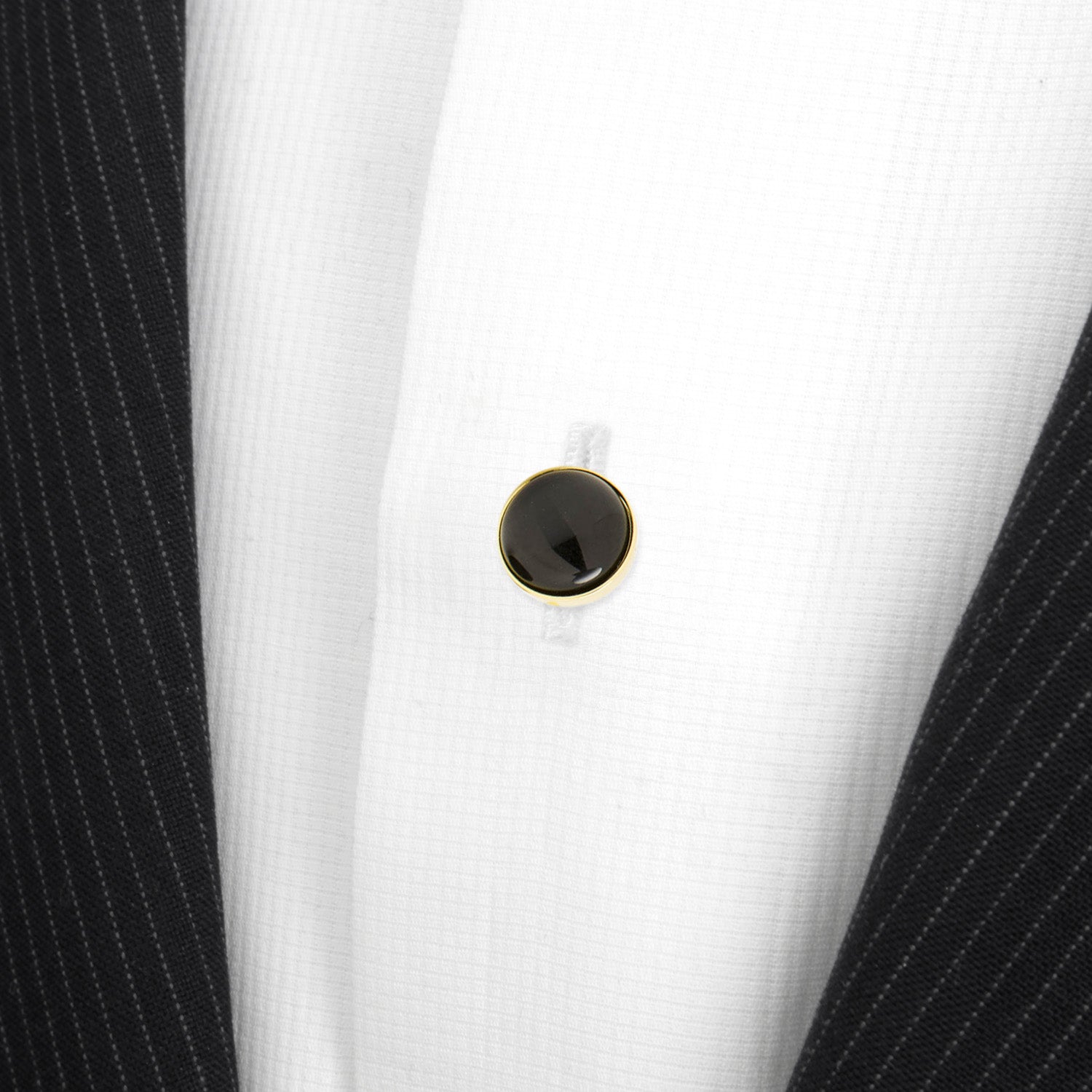 Gold and Onyx 5-Studs by Cufflinks.com