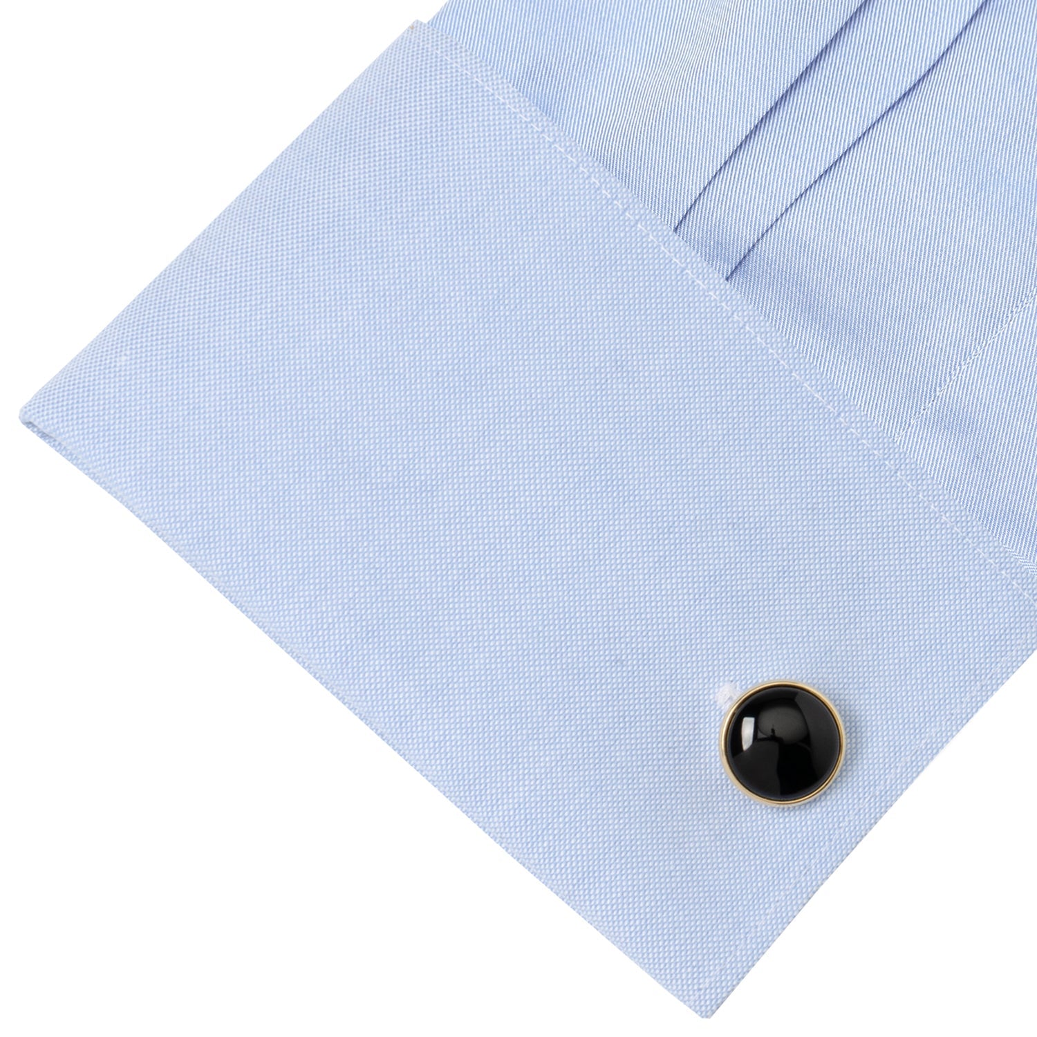 Gold and Onyx 5-Stud Set by Cufflinks.com
