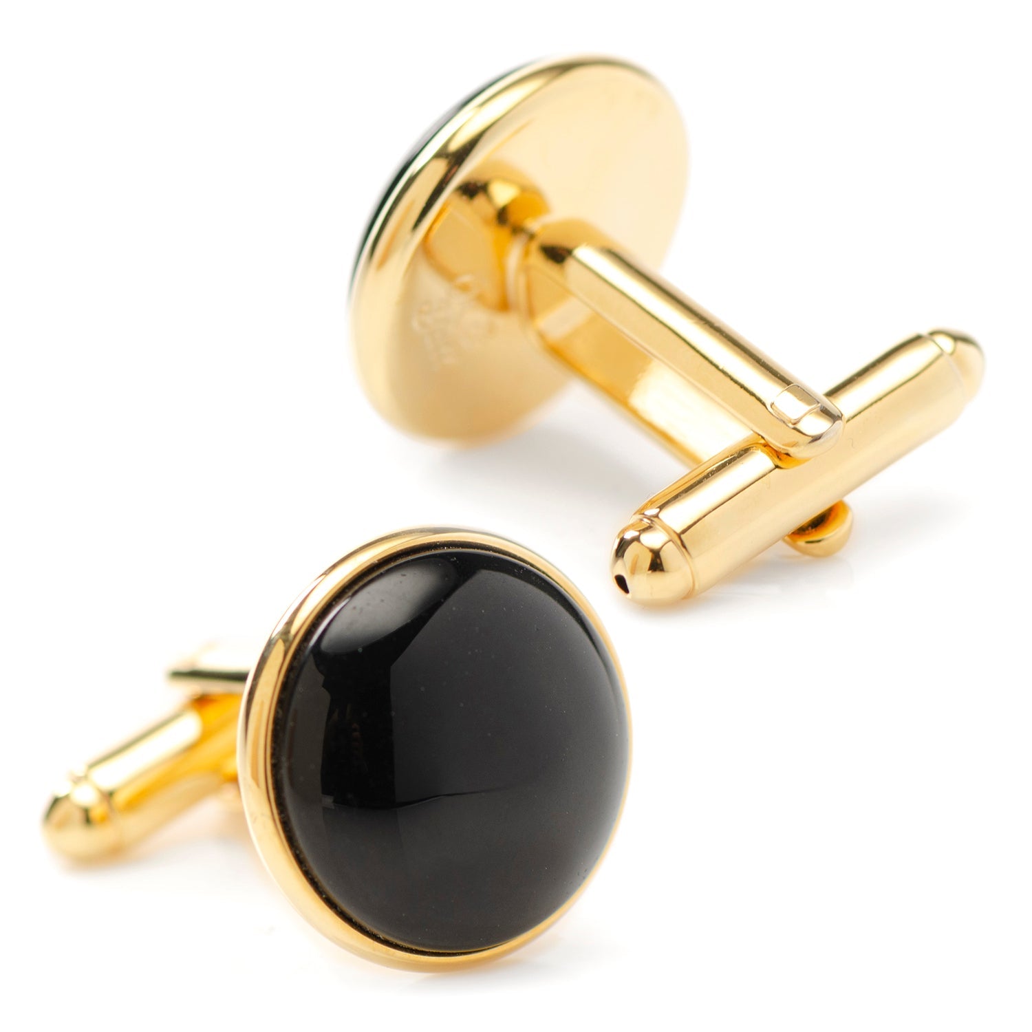 Gold and Onyx 5-Stud Set by Cufflinks.com