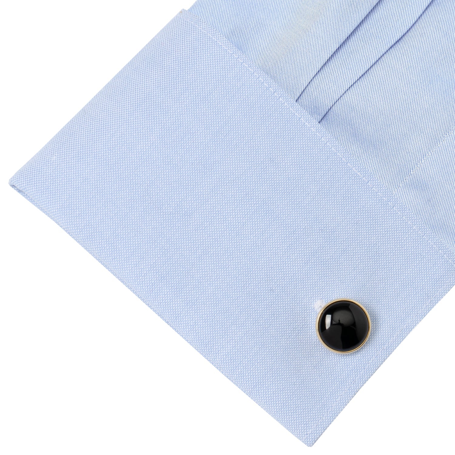 Gold and Onyx 5-Stud Set by Cufflinks.com