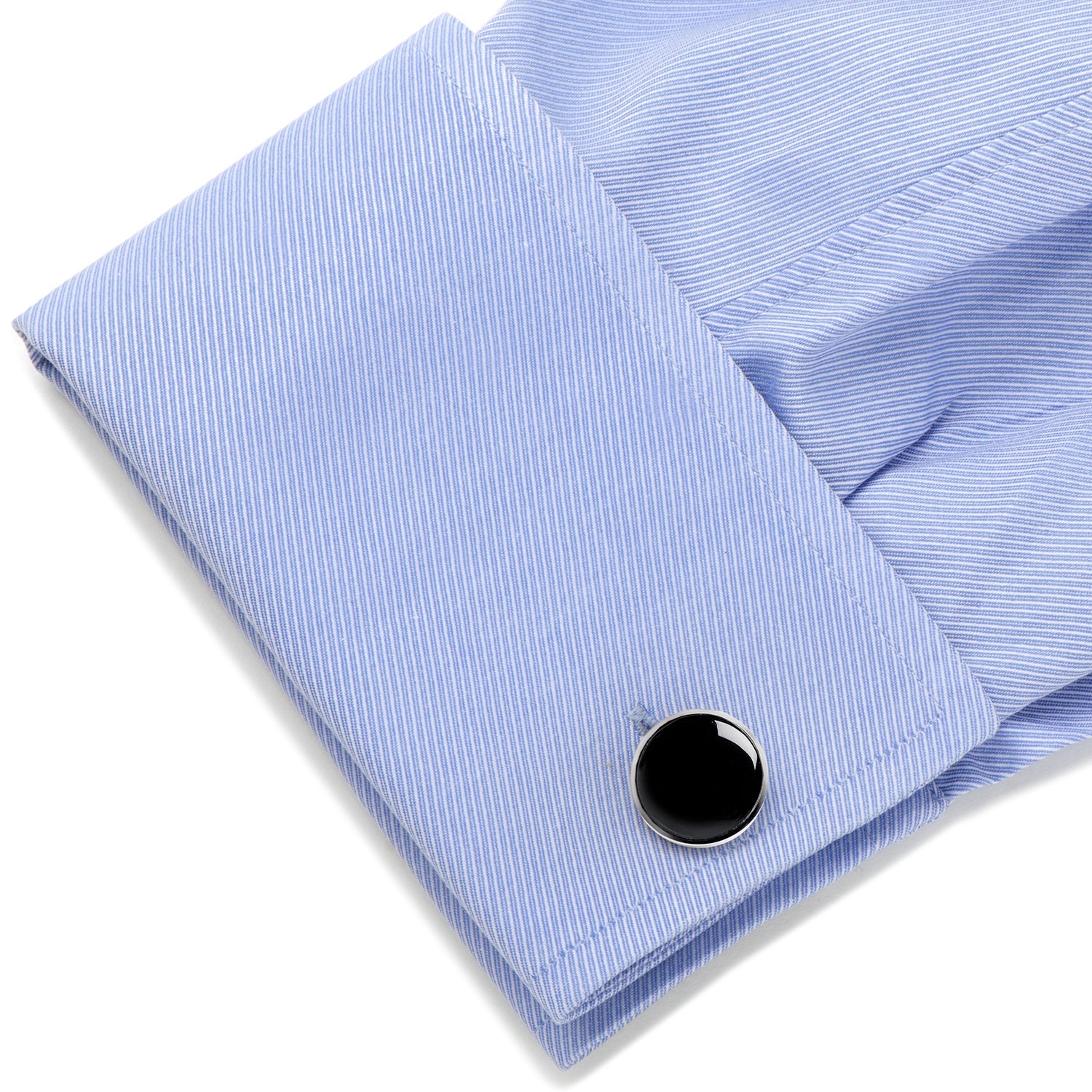 Silver and Onyx 5-Stud Set by Cufflinks.com