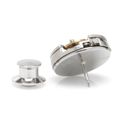 Open Edge Skeleton Watch Movement Lapel Pin by Cufflinks.com
