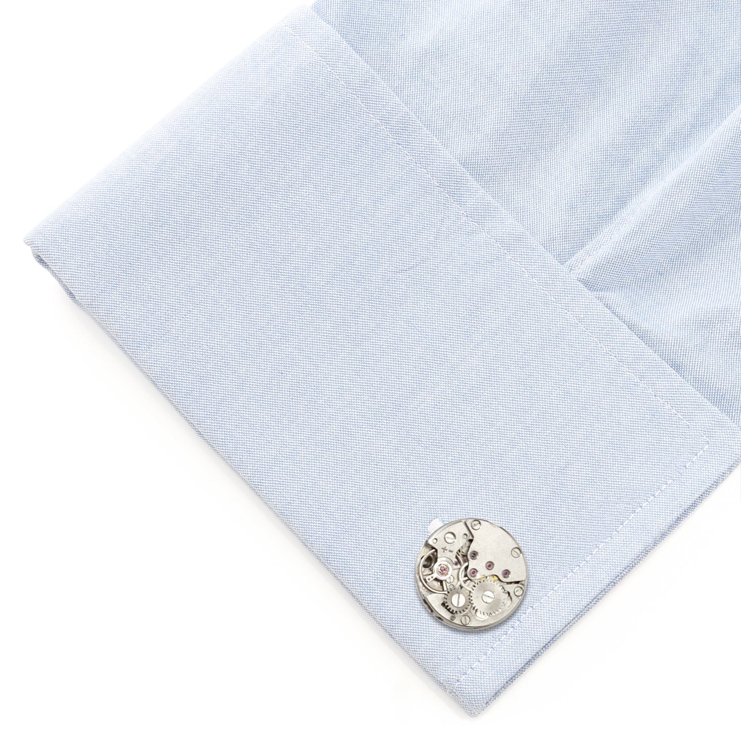 Open Edge Skeleton Watch Movement Cufflinks by Cufflinks.com