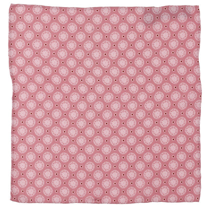 Dusty Blush Floral Motif Pocket Square by Cufflinks.com