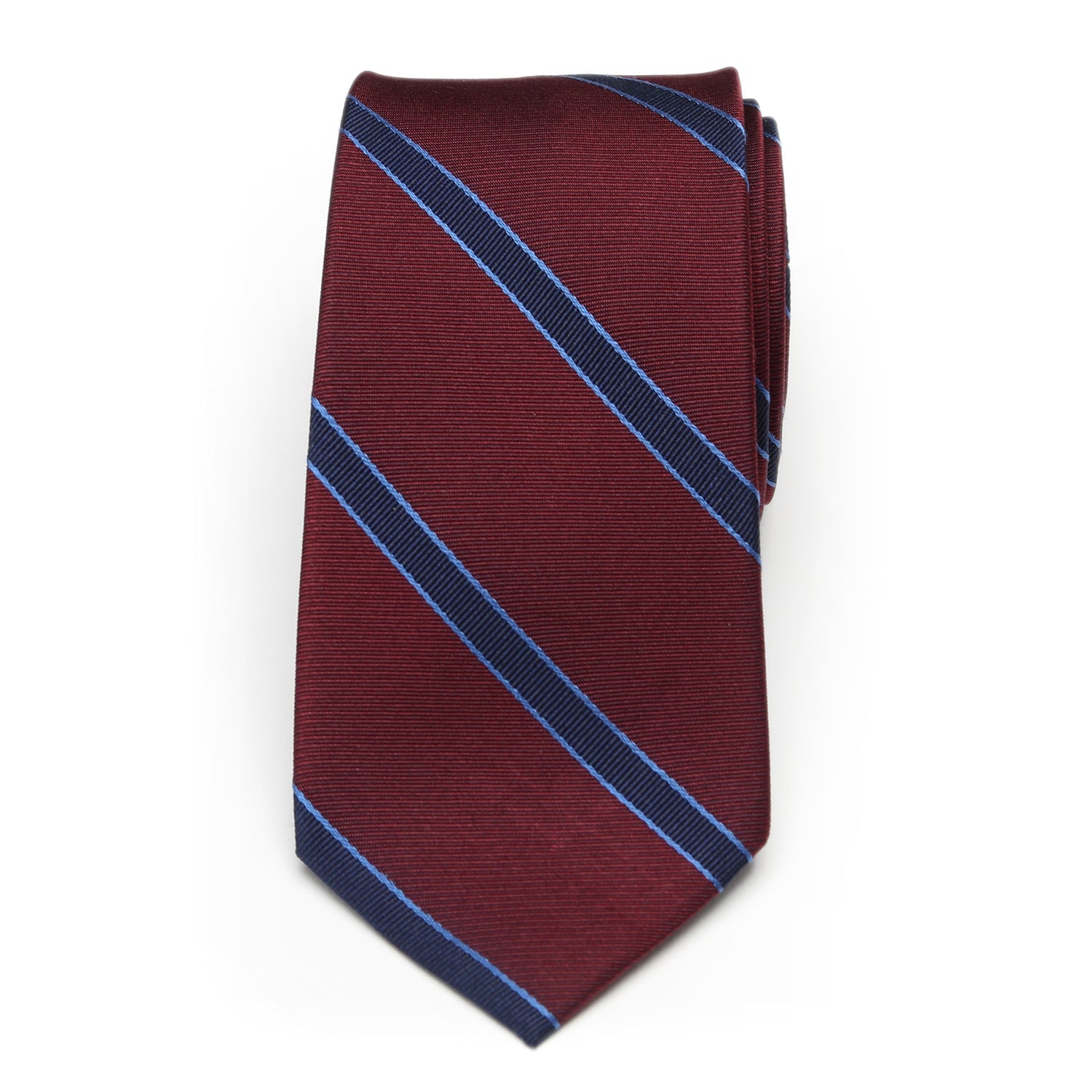 The Phillip Tie (Burgundy Stripe Men&