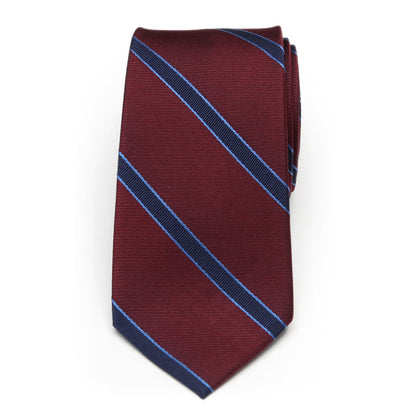 The Phillip Tie (Burgundy Stripe Men&