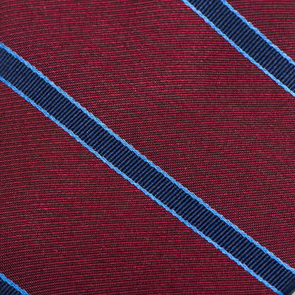 The Phillip Tie (Burgundy Stripe Men&