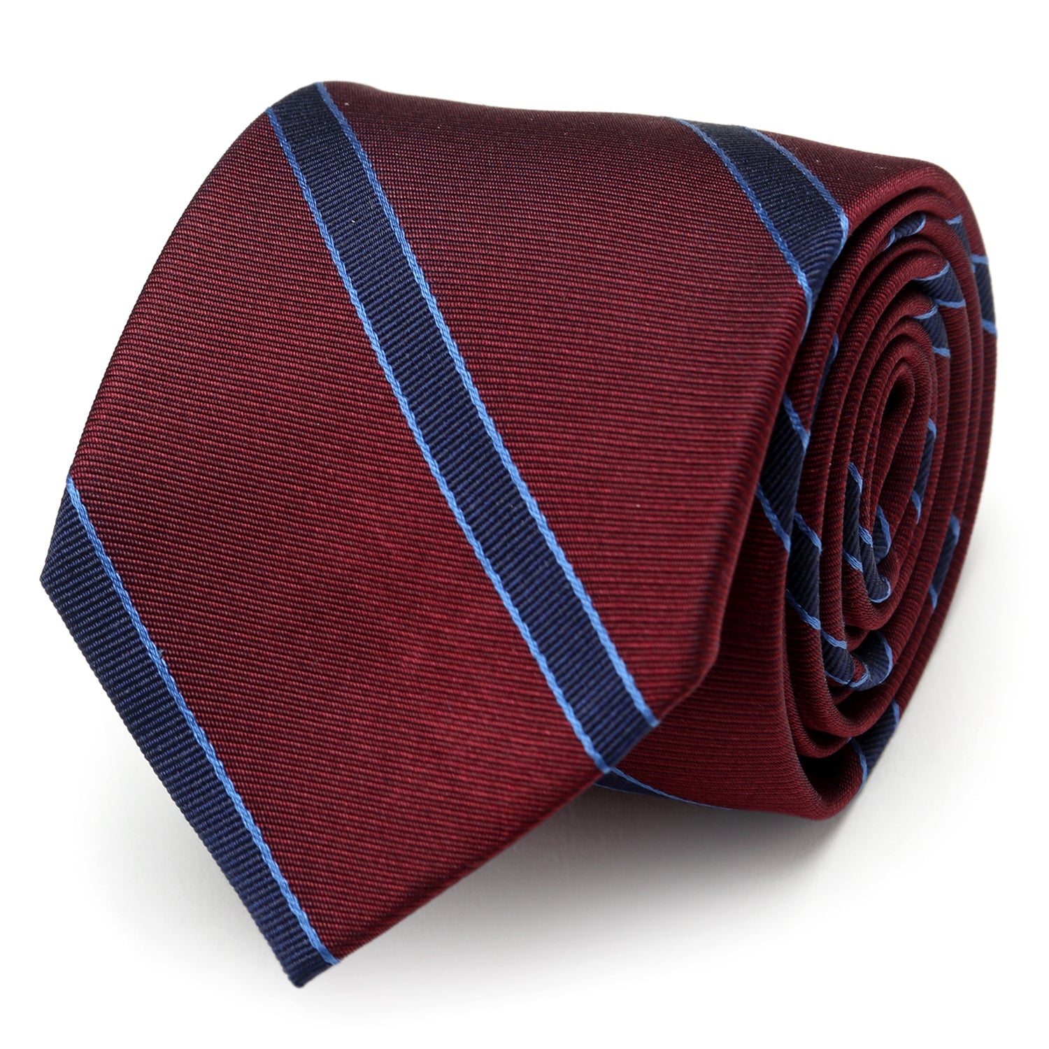 The Phillip Tie (Burgundy Stripe Men&