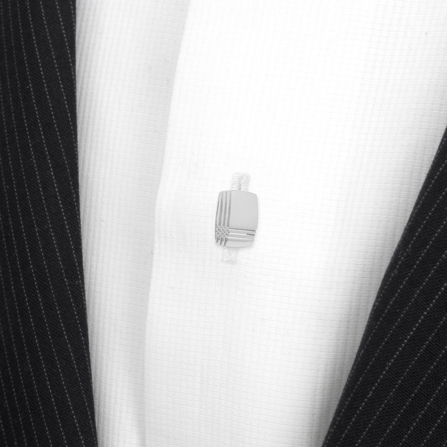 Stainless Steel Tartan Plaid 5-Studs by Cufflinks.com