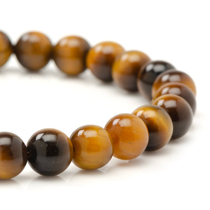 Tigers Eye Beaded Bracelet with Magnetic Closure by Cufflinks.com
