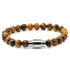 Tigers Eye Beaded Bracelet with Magnetic Closure by Cufflinks.com