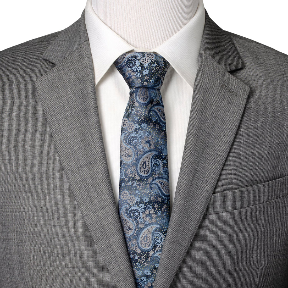 Blue &amp; Gray Paisley Men&