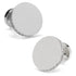 Stainless Steel Engravable Pave Edge Cufflinks by Cufflinks.com