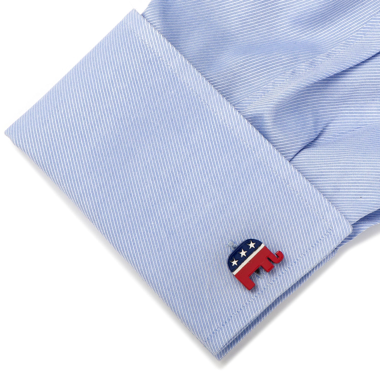 Stainless Steel Republican Elephant Cufflinks by Cufflinks.com