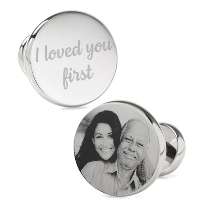 I Loved You First Custom Photo Cufflinks by Cufflinks.com