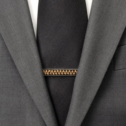 Stainless Steel Rope Twist Silver Tie Clip by Cufflinks.com