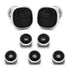 Mixed Pave Crystal and Onyx 5-Stud Set by Cufflinks.com