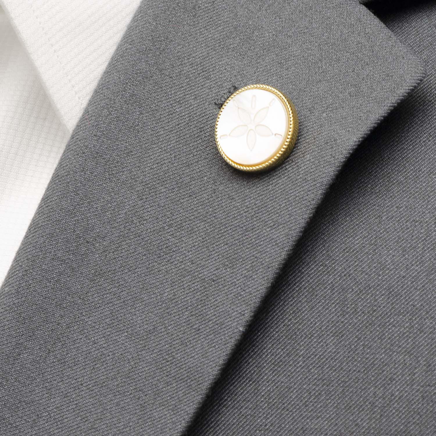 Sand Dollar Lapel Pin by Cufflinks.com