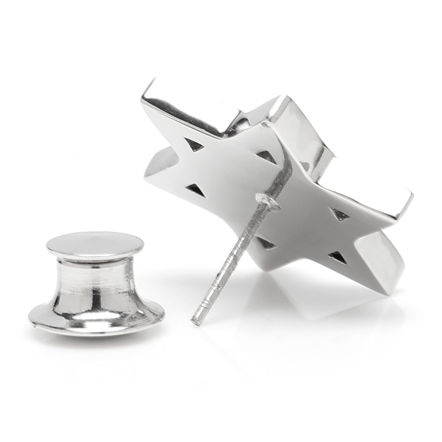 Star of David Stainless Steel Lapel Pin by Cufflinks.com