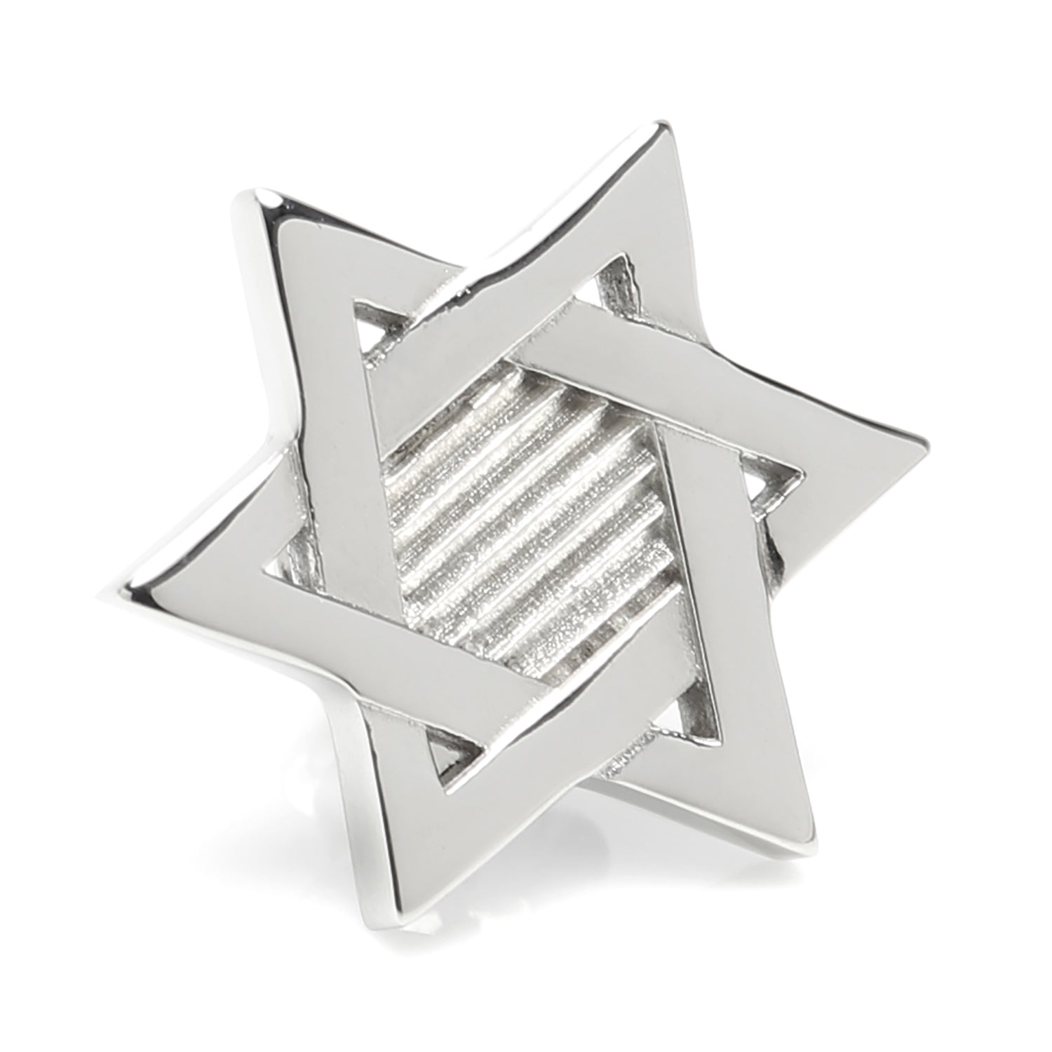 Star of David Stainless Steel Lapel Pin by Cufflinks.com