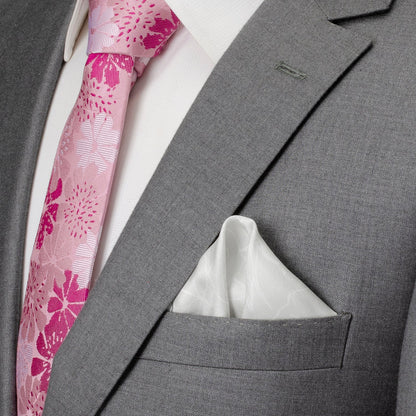 Soft Floral Gray Silk Men&