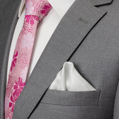 Soft Floral Gray Silk Men&