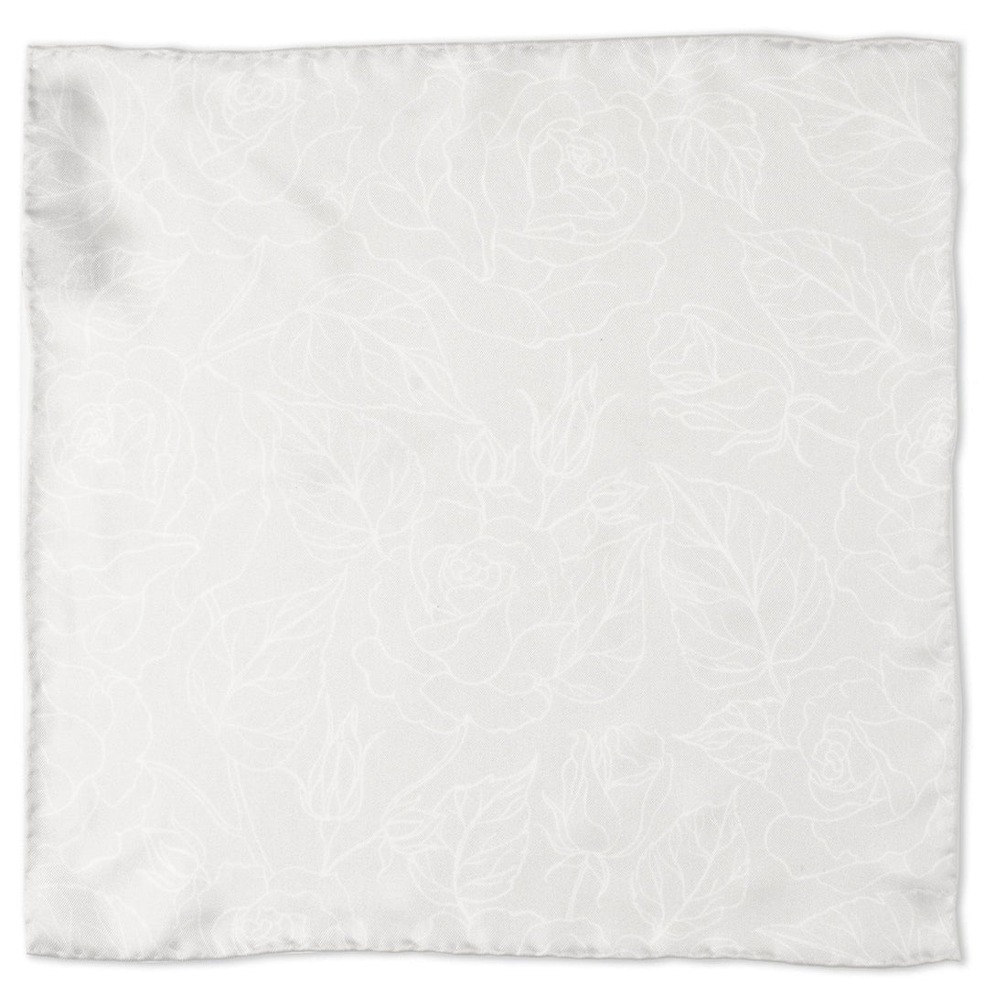 Soft Floral Gray Silk Men&
