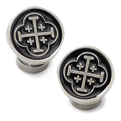 Shipwreck Cross Coin Antique Silver Cufflinks by Cufflinks.com