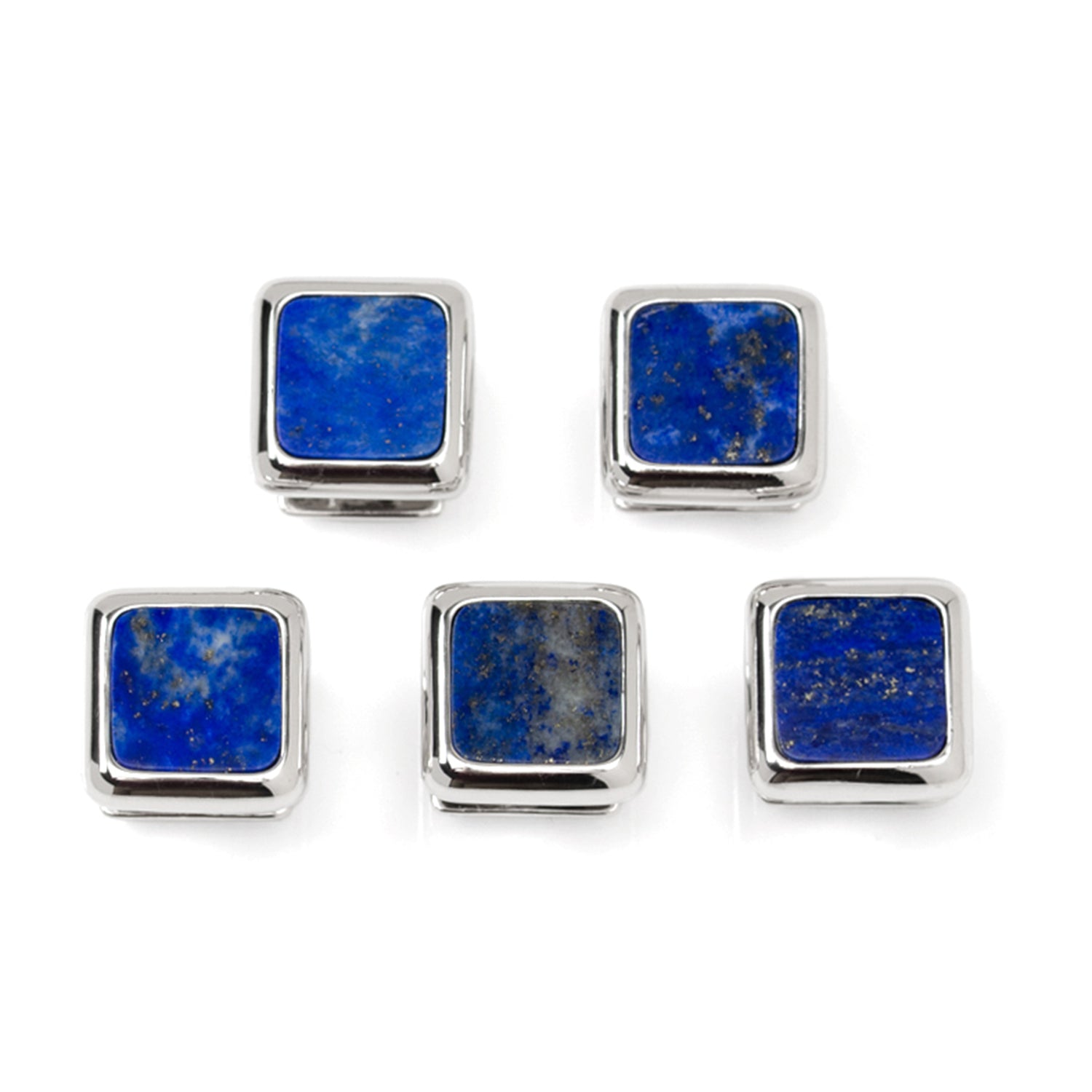 Sterling Silver and Lapis JFK Presidential Studs by Cufflinks.com
