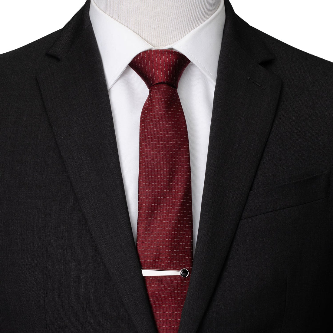 Silver and Onyx Tie Bar by Cufflinks.com