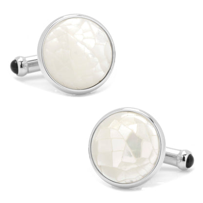 Sterling Mosaic Mother of Pearl Cufflinks by Cufflinks.com