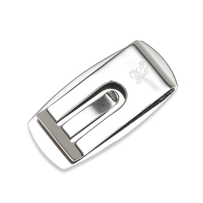 Stainless Steel Inlaid Black Carbon Fiber Money Clip by Cufflinks.com