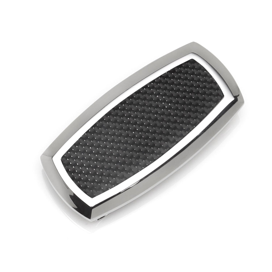 Stainless Steel Inlaid Black Carbon Fiber Money Clip by Cufflinks.com