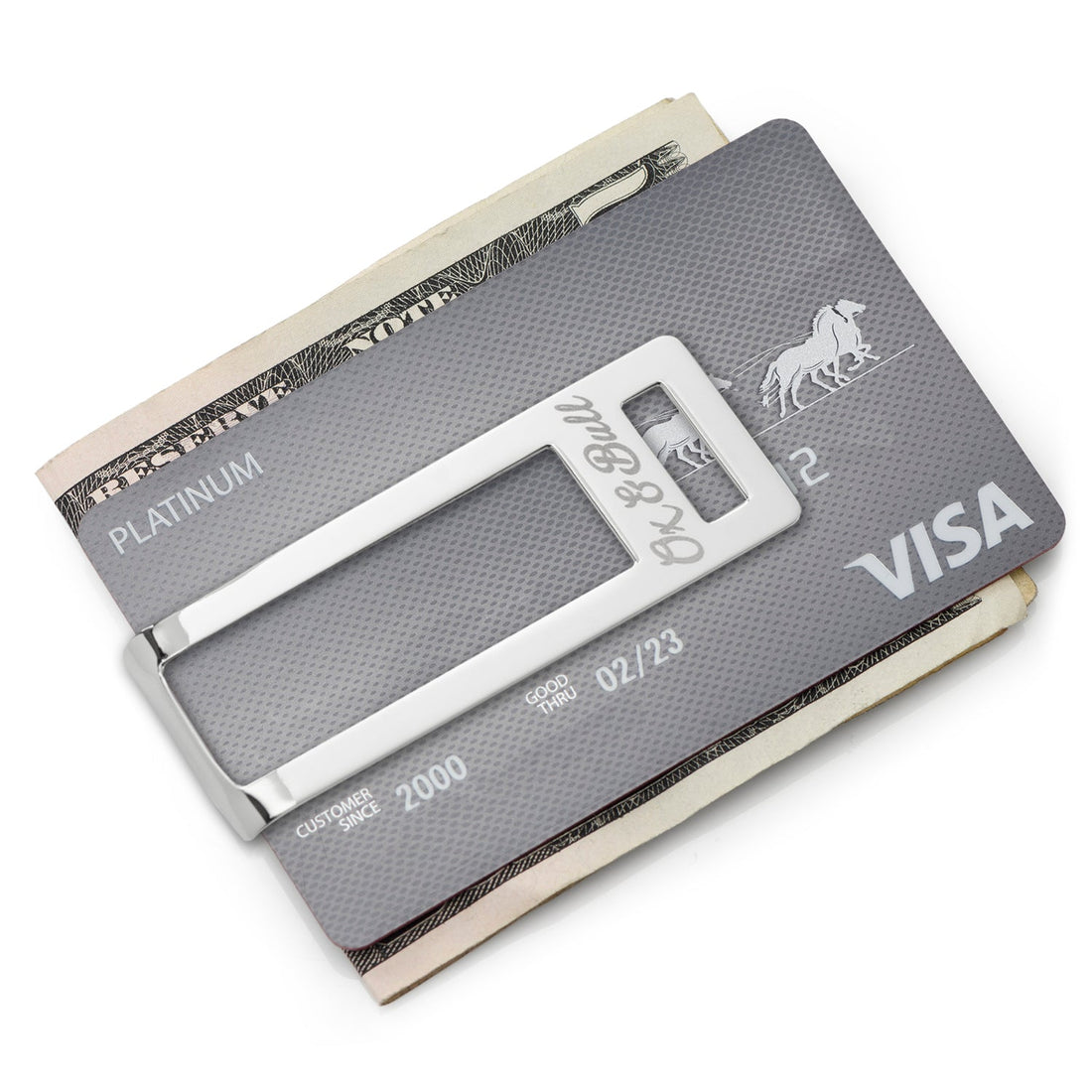 Stainless Steel Cut Out Money Clip by Cufflinks.com