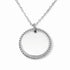 Stainless Steel Engravable Round Rope Edge Pendant Women&