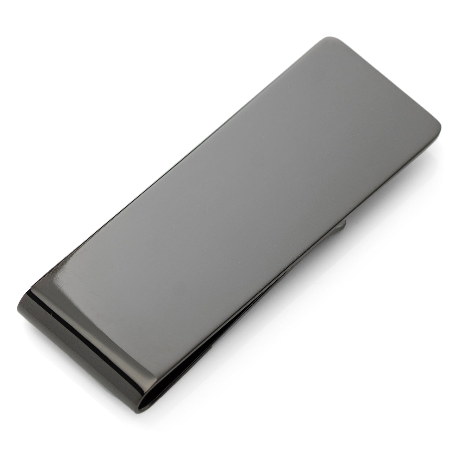 Stainless Steel Gunmetal Engravable Money Clip by Cufflinks.com