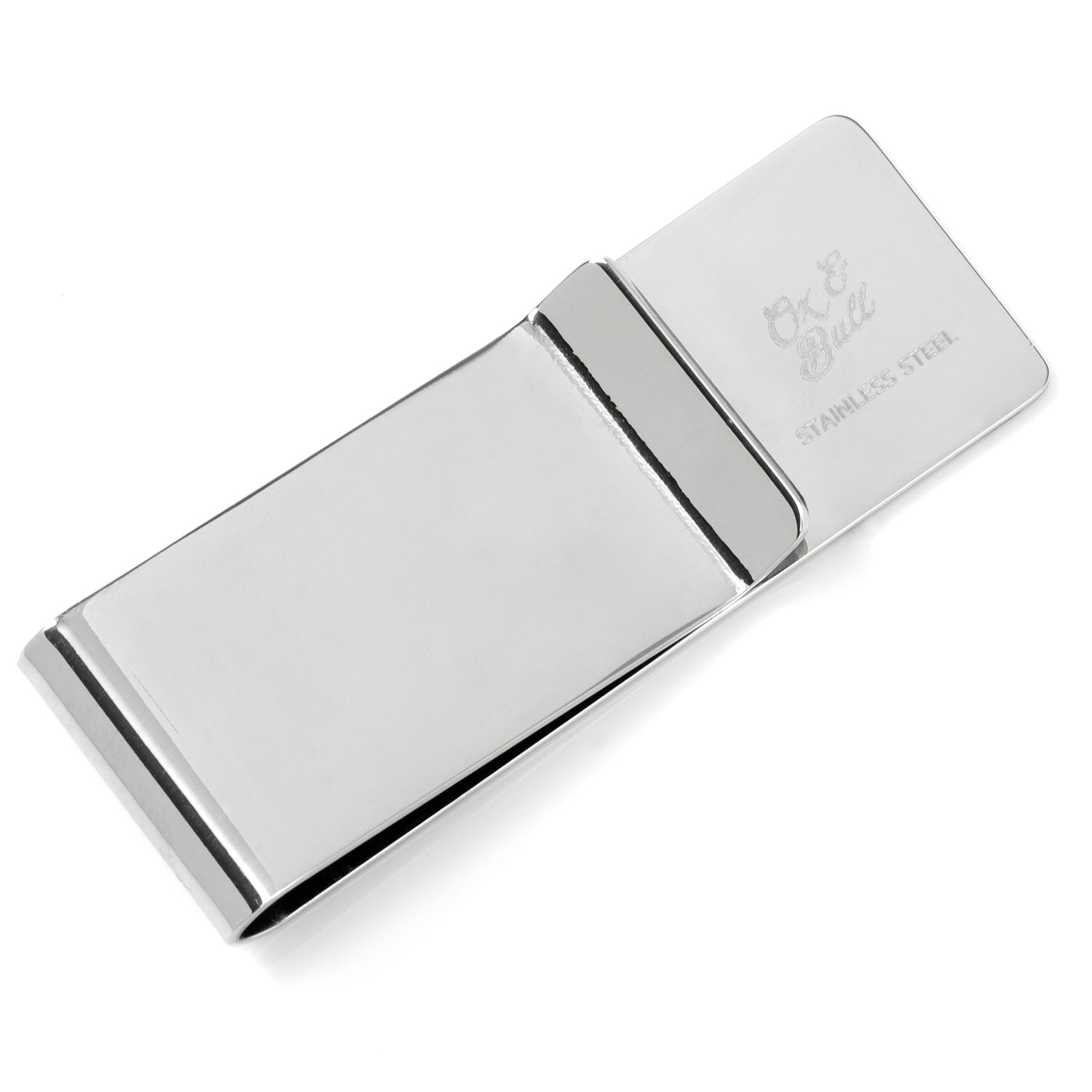 Stainless Steel Engravable Money Clip by Cufflinks.com