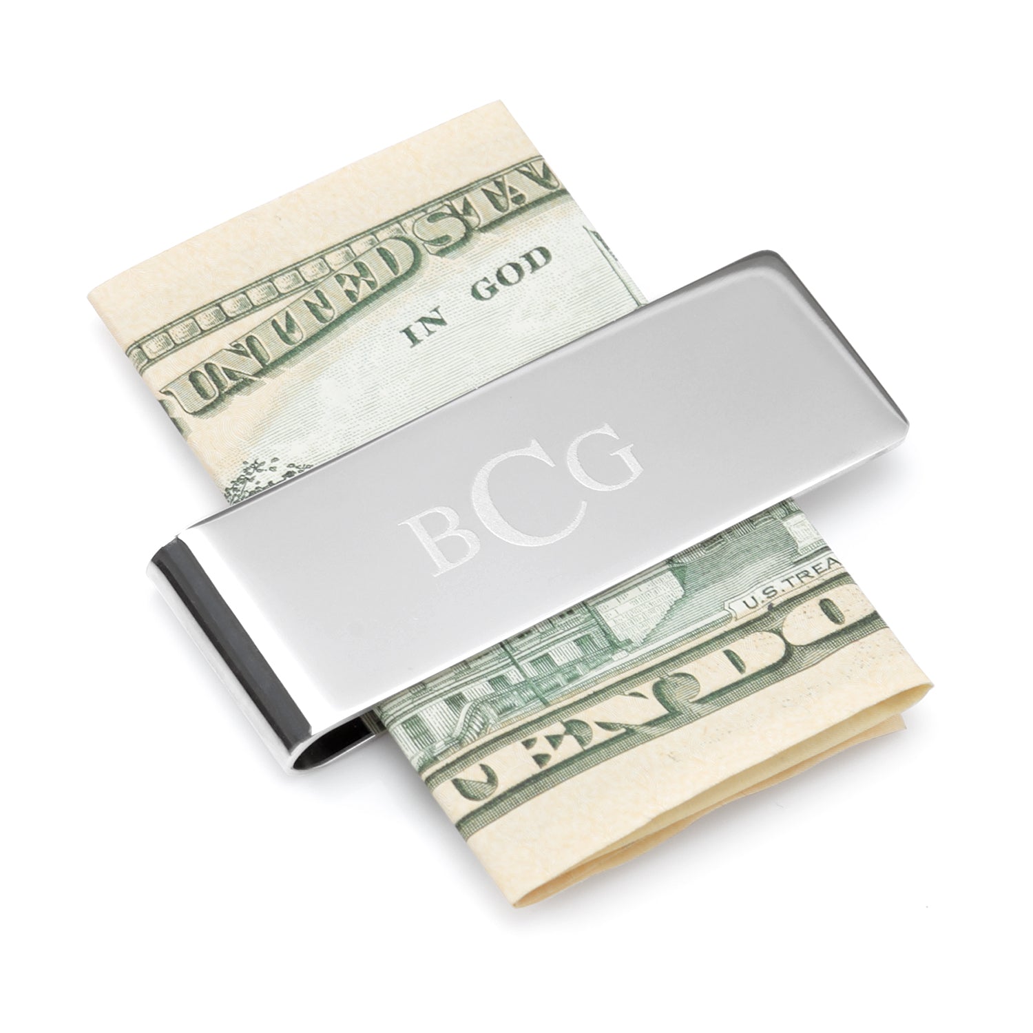 Stainless Steel Engravable Money Clip by Cufflinks.com
