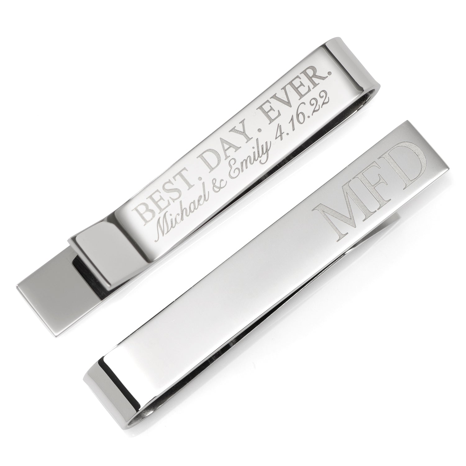 Best Day Ever Engravable Tie Bar by Cufflinks.com
