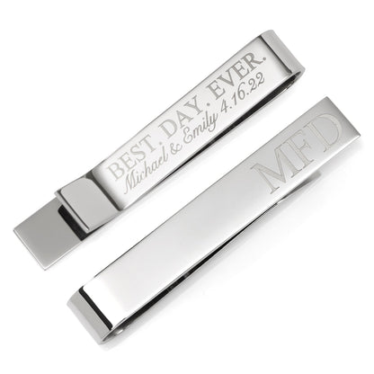 Best Day Ever Engravable Tie Bar by Cufflinks.com