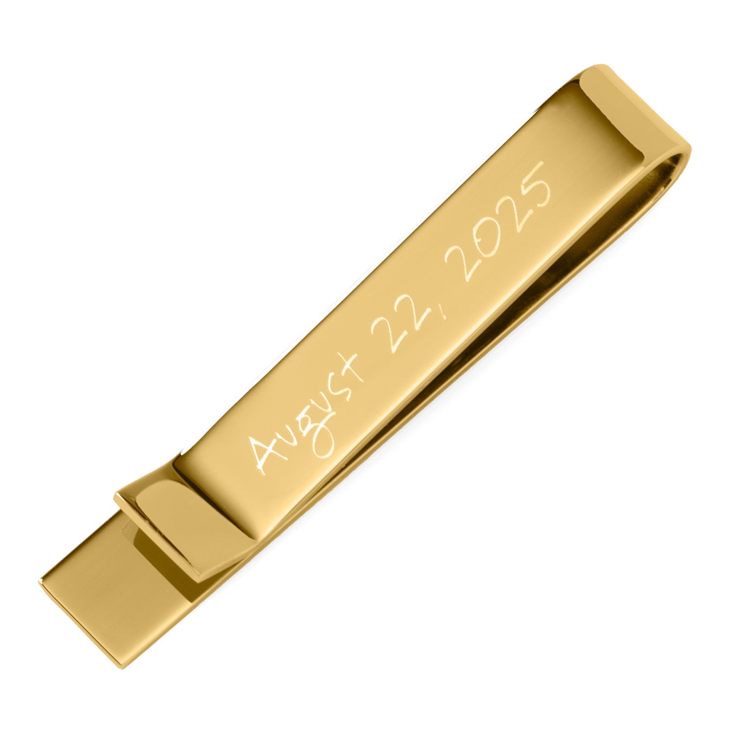 Wedding Title Engravable Gold Tie Bar by Cufflinks.com