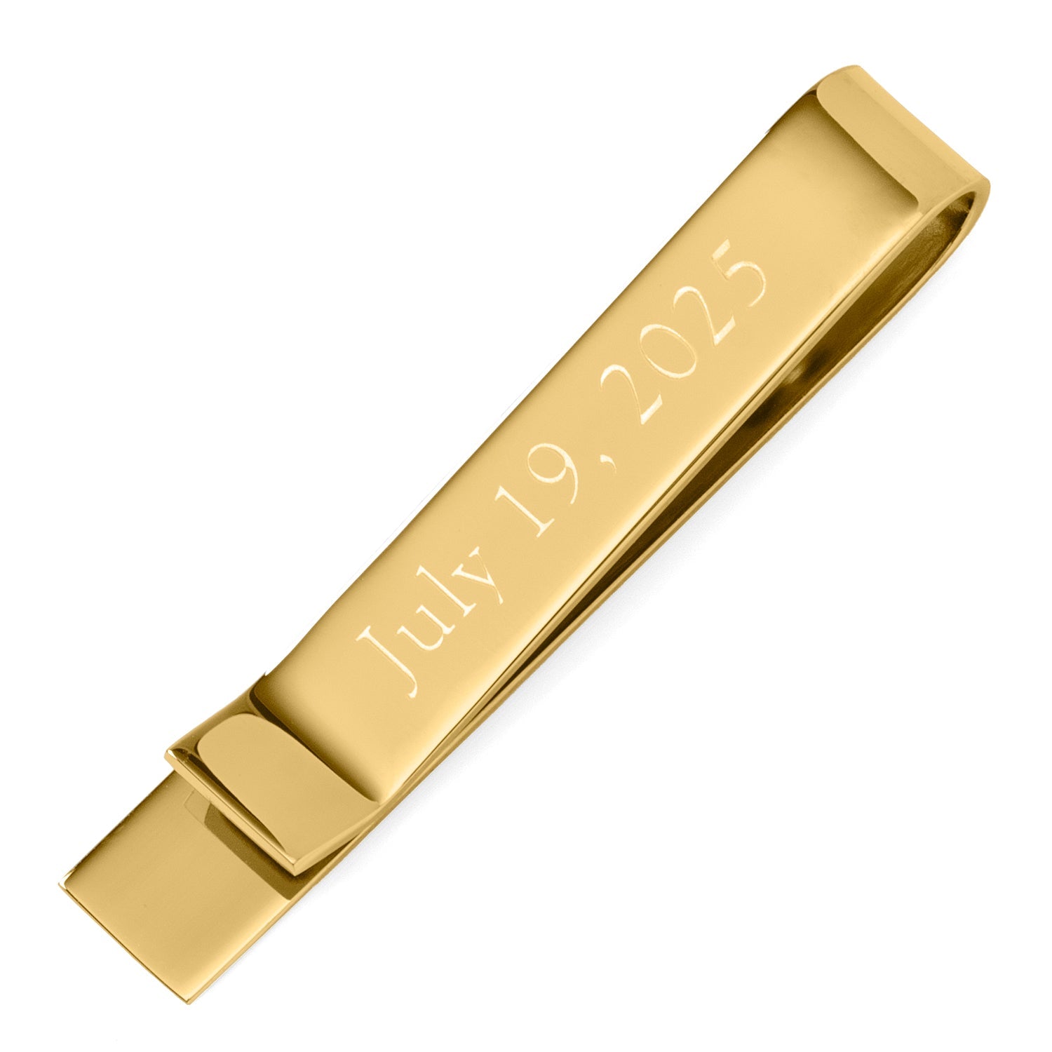 Wedding Title Engravable Gold Tie Bar by Cufflinks.com