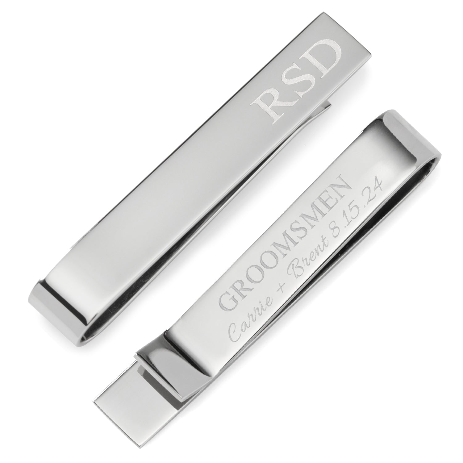 Wedding Party Engravable Tie Bar by Cufflinks.com