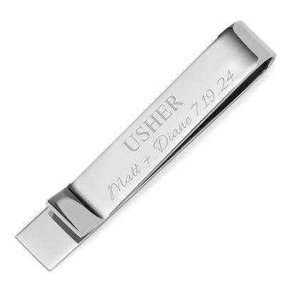 Wedding Party Engravable Tie Bar by Cufflinks.com