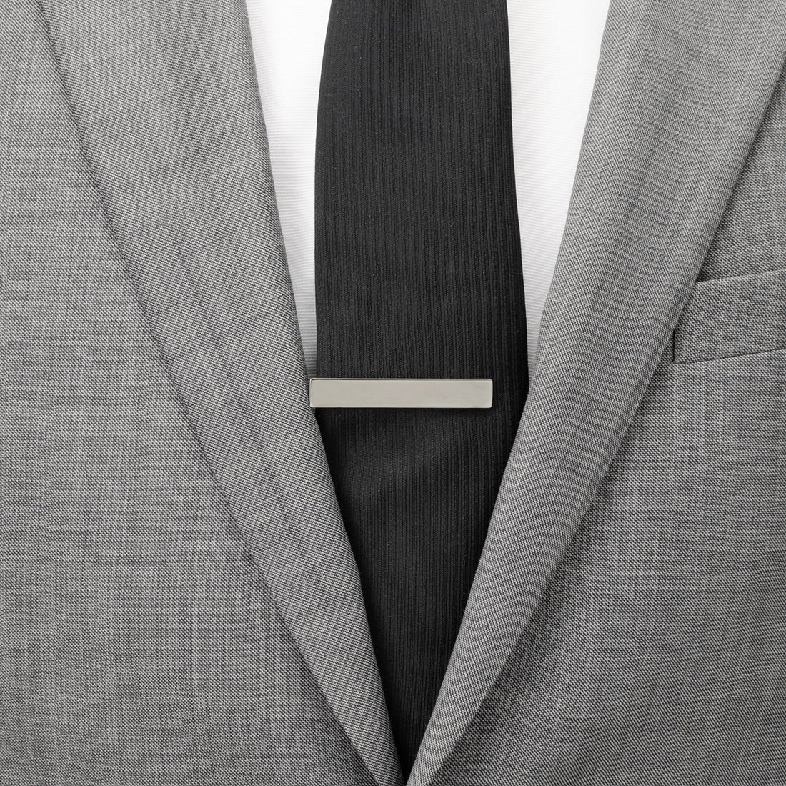 Stainless Steel Gunmetal Engravable Tie Clip by Cufflinks.com